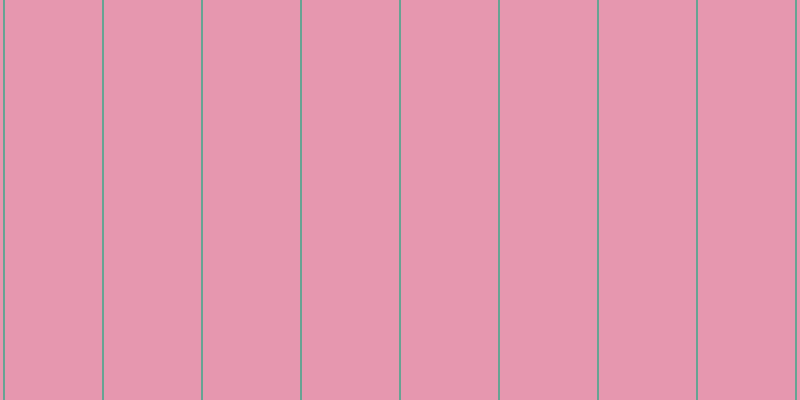 #de7697 (75%), #67a393 vertical lines, two pixels wide, ninety-seven pixels apart