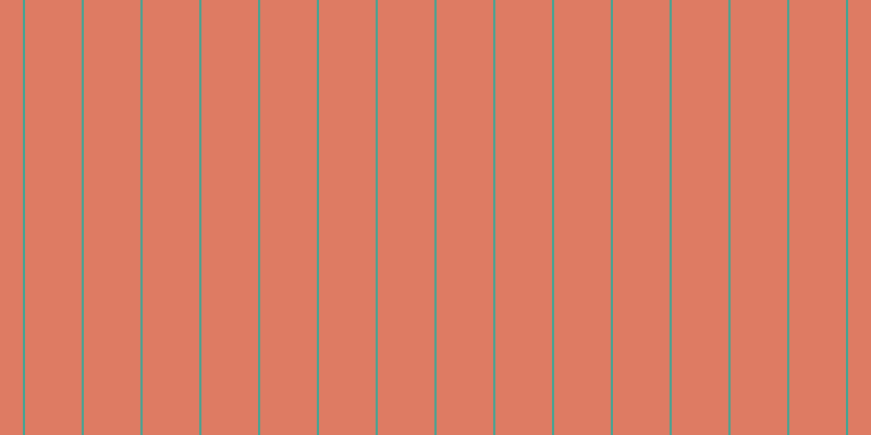 #de7b63, #46a393 vertical lines, two pixels wide, fifty-two pixels apart