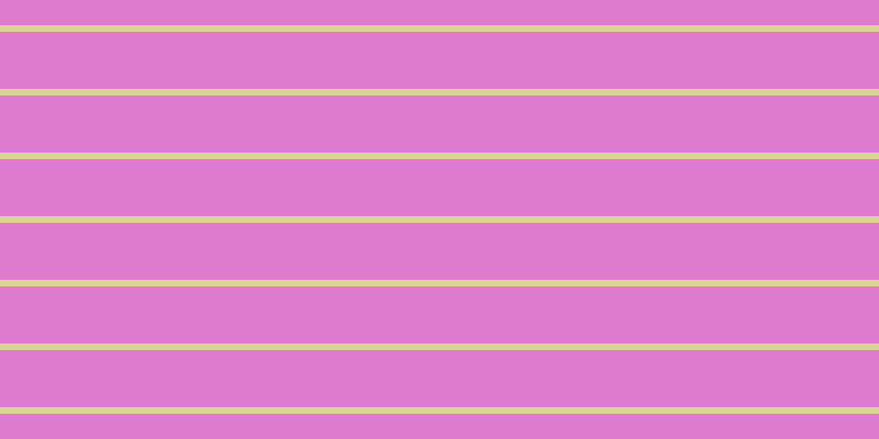 #de7bce, #dbd393 horizontal lines, six pixels wide, fifty-two pixels apart