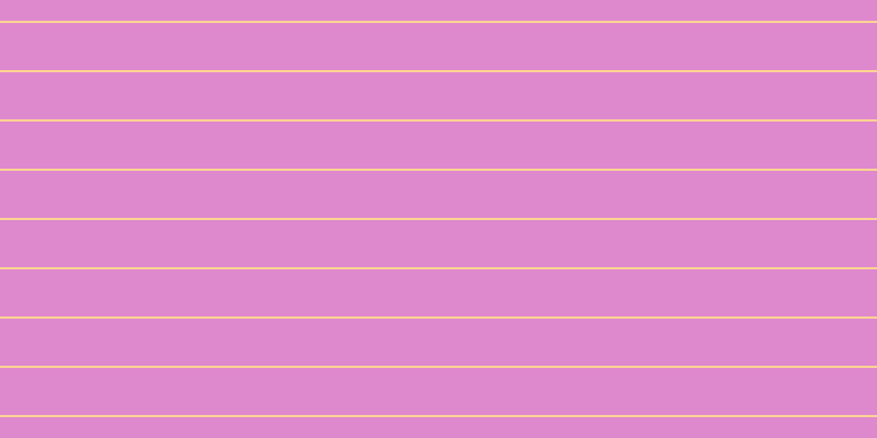#de88cd, #fcd393 horizontal lines, two pixels wide, forty-three pixels apart
