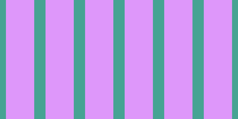 #de97fa, #46a393 vertical lines, thirty-eight pixels wide, ninety-five pixels apart