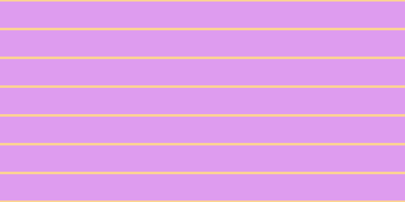 #de9cef, #fcd393 horizontal lines, five pixels wide, fifty-two pixels apart