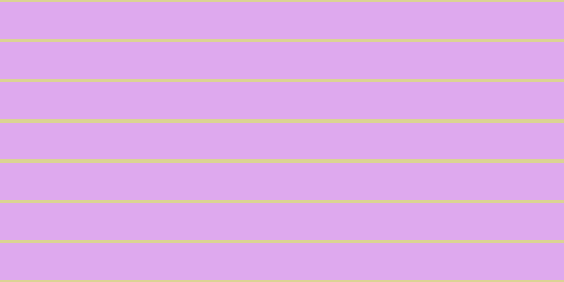#dea9ee, #dbd393 horizontal lines, five pixels wide, fifty-two pixels apart