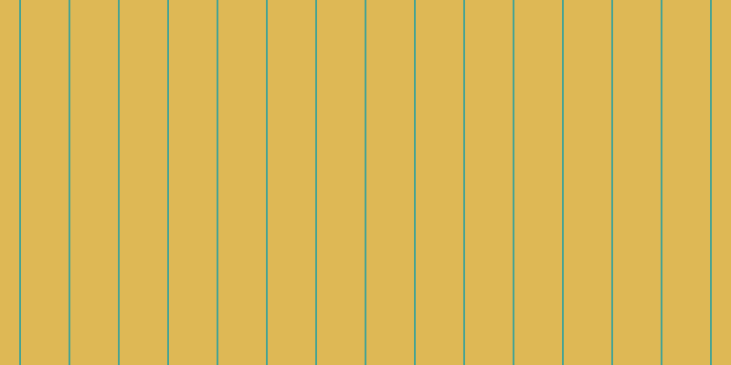 #deb855, #46a393 vertical lines, two pixels wide, fifty-two pixels apart
