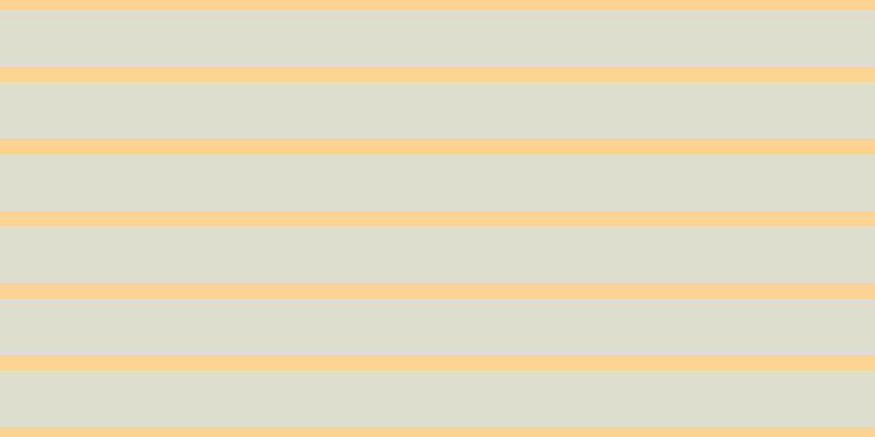 #dedece, #fcd393 horizontal lines, fourteen pixels wide, fifty-two pixels apart
