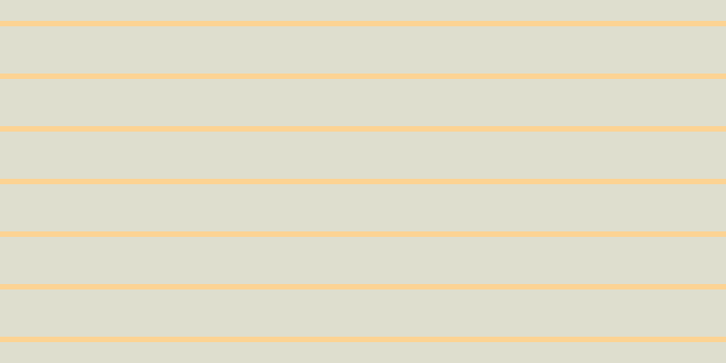 #dedece, #fcd393 horizontal lines, six pixels wide, fifty-two pixels apart