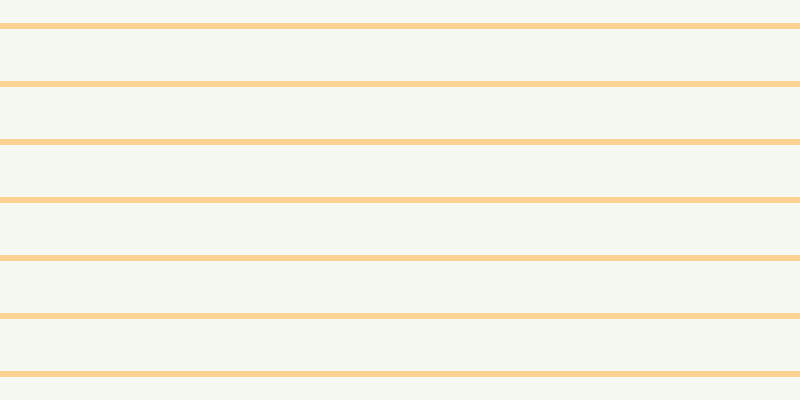 #deebcd (25%), #fcd393 horizontal lines, six pixels wide, fifty-two pixels apart