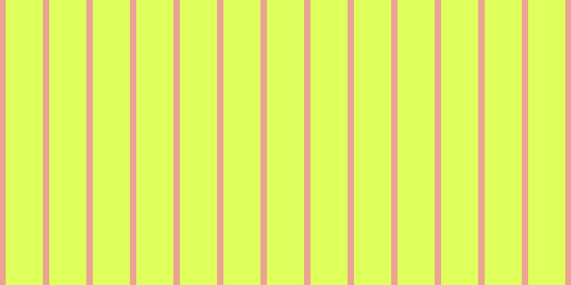 #deff5c, #eba393 vertical lines, nine pixels wide, fifty-two pixels apart