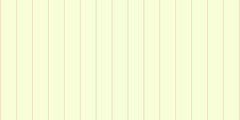 #deff63 (25%), #eba393 vertical lines, one pixels wide, fifty-two pixels apart
