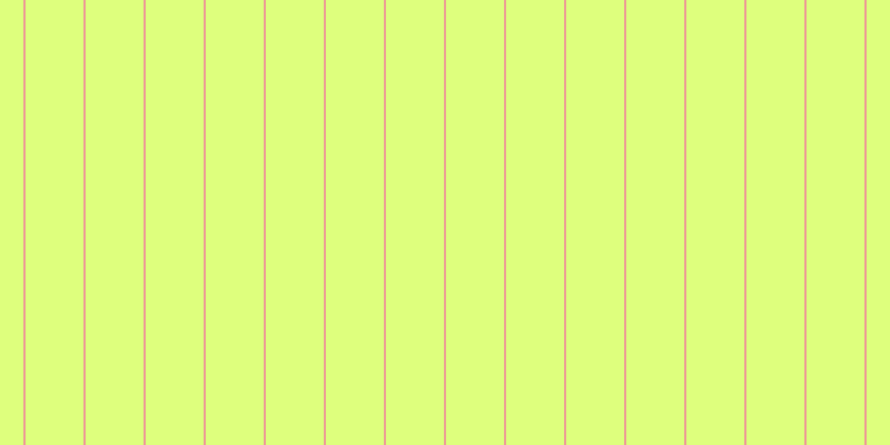 #deff7d, #eba393 vertical lines, two pixels wide, fifty-two pixels apart