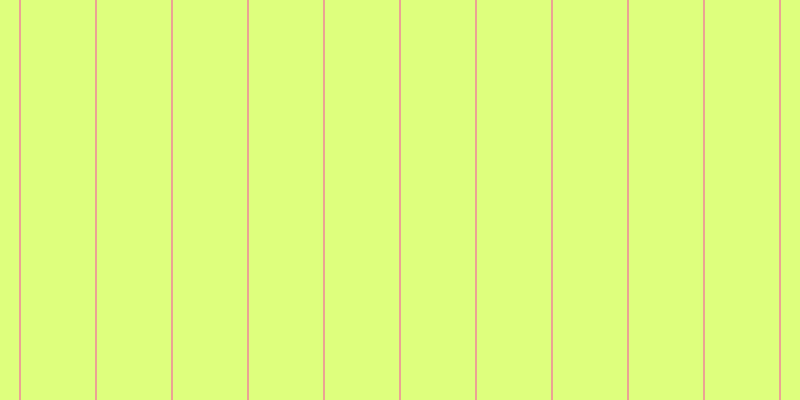 #deff7d, #eba393 vertical lines, two pixels wide, seventy-four pixels apart