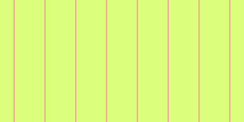 #deff7d, #eba393 vertical lines, four pixels wide, ninety-seven pixels apart