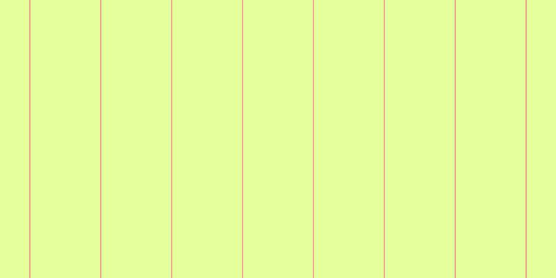 #deff7d (75%), #eba393 vertical lines, two pixels wide, one hundred pixels apart