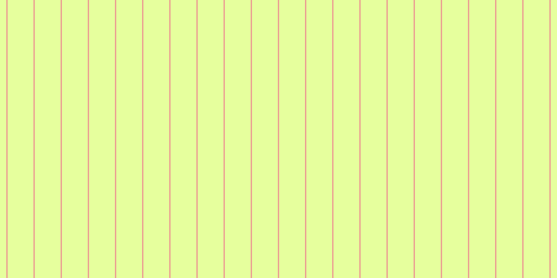 #deff7d (75%), #eba393 vertical lines, two pixels wide, thirty-seven pixels apart
