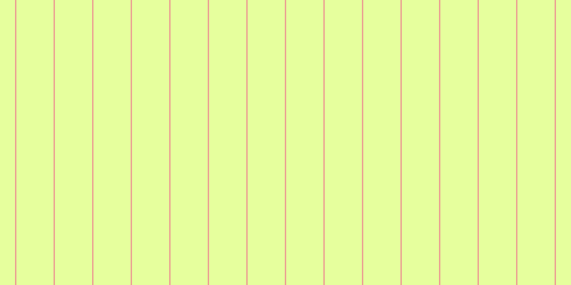 #deff7d (75%), #eba393 vertical lines, two pixels wide, fifty-two pixels apart