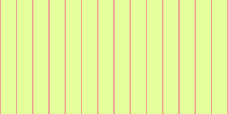 #deff7d (75%), #eba393 vertical lines, five pixels wide, fifty-two pixels apart