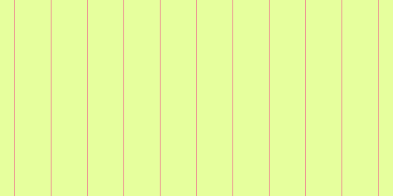 #deff7d (75%), #eba393 vertical lines, two pixels wide, seventy-two pixels apart