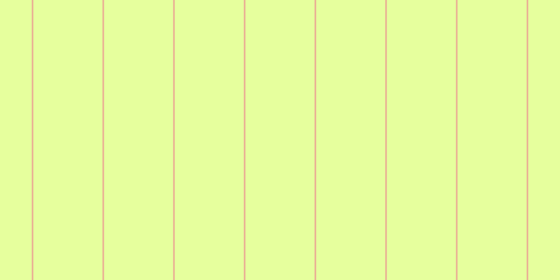 #deff7d (75%), #eba393 vertical lines, two pixels wide, ninety-nine pixels apart