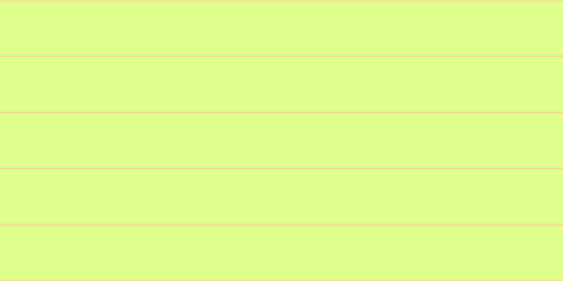 #deff8d, #fcd393 horizontal lines, two pixels wide, seventy-eight pixels apart