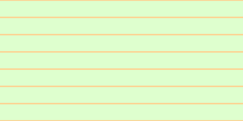 #deffce, #fcd393 horizontal lines, five pixels wide, fifty-two pixels apart