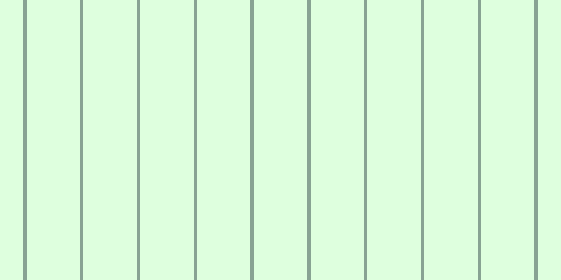 #deffde, #88a393 vertical lines, five pixels wide, seventy-six pixels apart