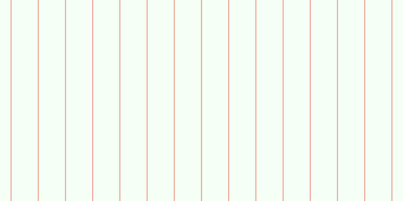 #deffde (25%), #eba393 vertical lines, two pixels wide, fifty-two pixels apart