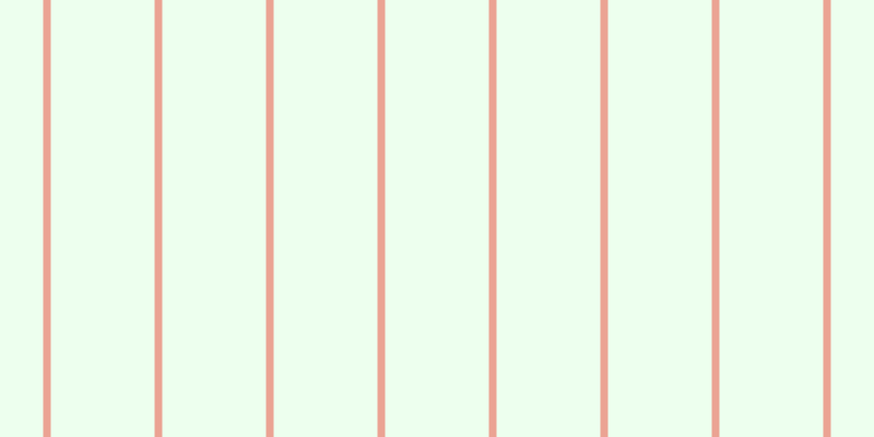 #deffe0 (50%), #eba393 vertical lines, seven pixels wide, ninety-five pixels apart