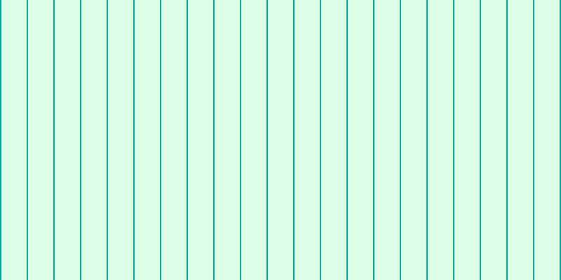 #deffe7, #04a393 vertical lines, two pixels wide, thirty-six pixels apart