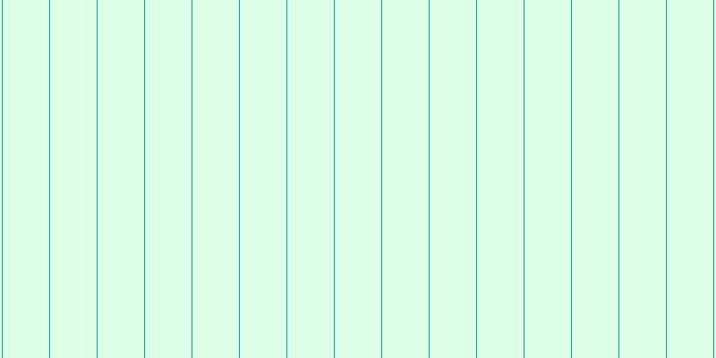 #deffe7, #04a393 vertical lines, one pixels wide, fifty-two pixels apart
