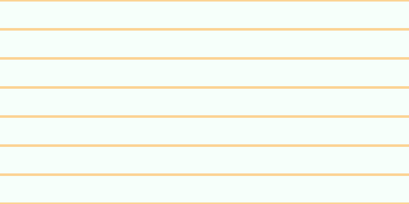 #deffef (25%), #fcd393 horizontal lines, five pixels wide, fifty-two pixels apart