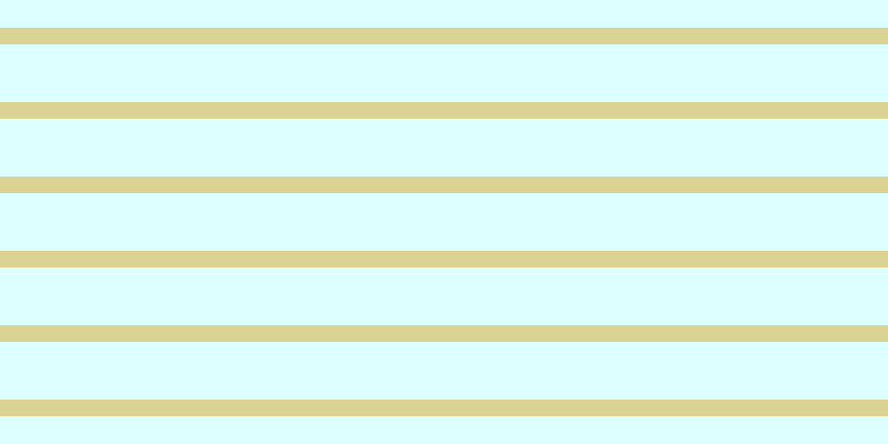 #deffff, #dbd393 horizontal lines, fifteen pixels wide, fifty-two pixels apart