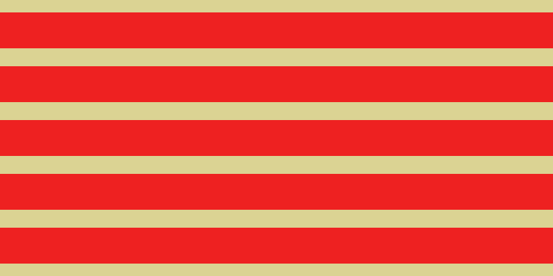 #ee2121, #dbd393 horizontal lines, twenty-six pixels wide, fifty-two pixels apart