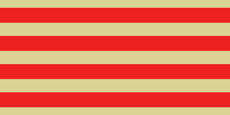 #ee2121, #dbd393 horizontal lines, forty-six pixels wide, fifty-two pixels apart
