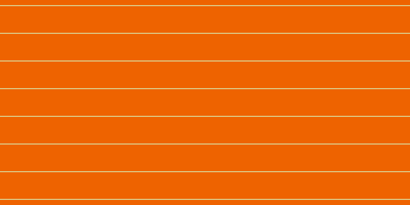 #ee6300, #dbd393 horizontal lines, two pixels wide, fifty-two pixels apart