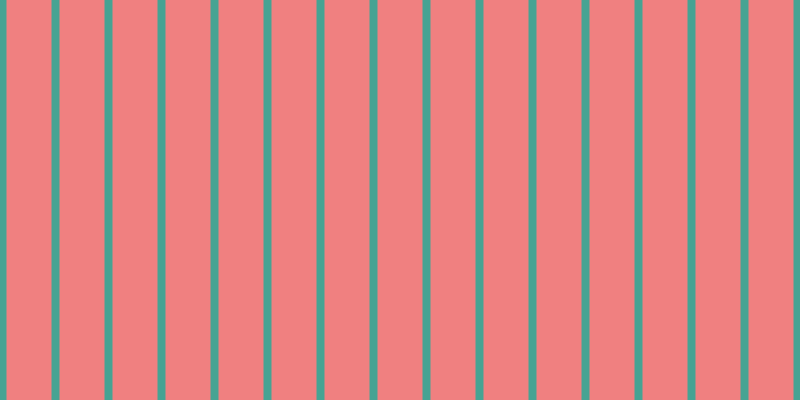 Light coral, #46a393 vertical lines, eight pixels wide, forty-five pixels apart