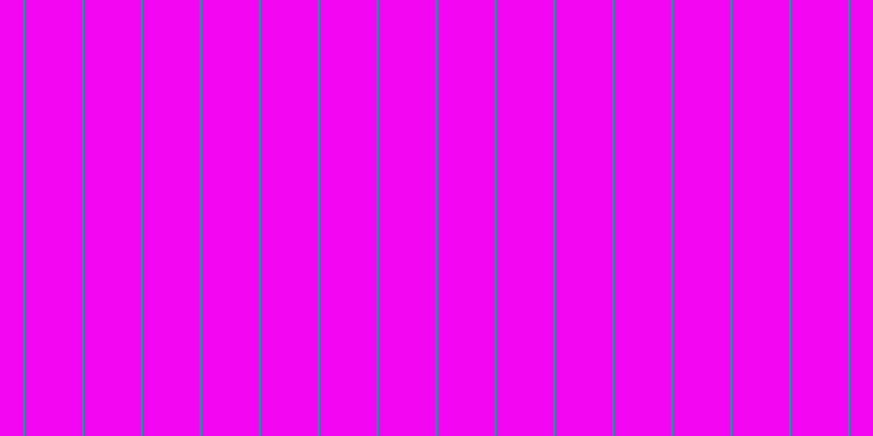 #f307f3, #04a393 vertical lines, two pixels wide, fifty-two pixels apart