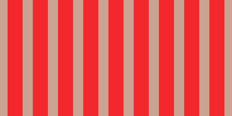 #f3282d, #caa393 vertical lines, thirty-five pixels wide, fifty-two pixels apart