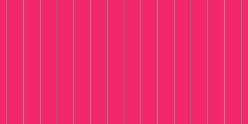 #f3286f, #67a393 vertical lines, two pixels wide, fifty-two pixels apart