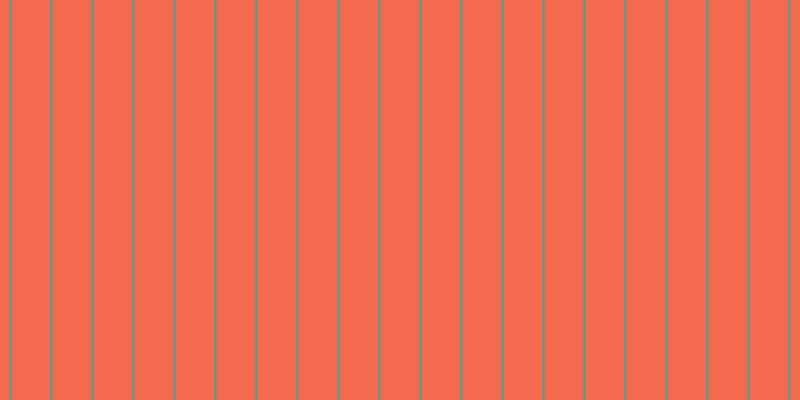 #f36a4e, #46a393 vertical lines, two pixels wide, thirty-nine pixels apart