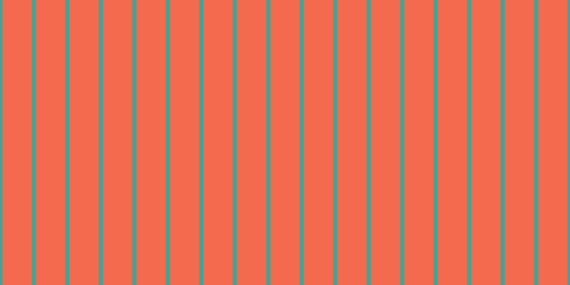 #f36a4e, #46a393 vertical lines, six pixels wide, forty-one pixels apart