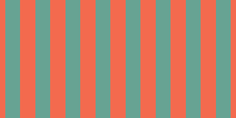 #f36a4e, #67a393 vertical lines, fifty pixels wide, fifty-two pixels apart