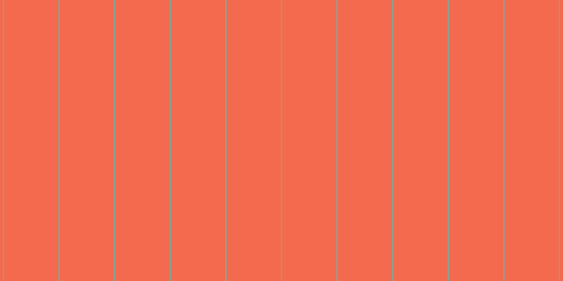 #f36a4e, #88a393 vertical lines, two pixels wide, seventy-seven pixels apart
