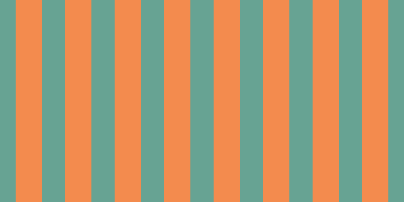 #f38b4e, #67a393 vertical lines, forty-six pixels wide, fifty-two pixels apart