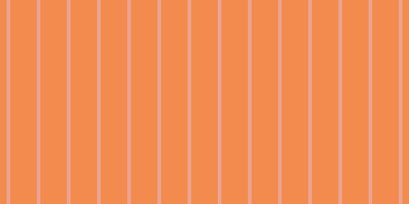 #f38b4e, #eba393 vertical lines, seven pixels wide, fifty-two pixels apart