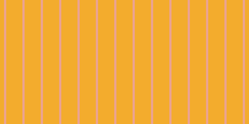 #f3ac2d, #eba393 vertical lines, seven pixels wide, fifty-two pixels apart