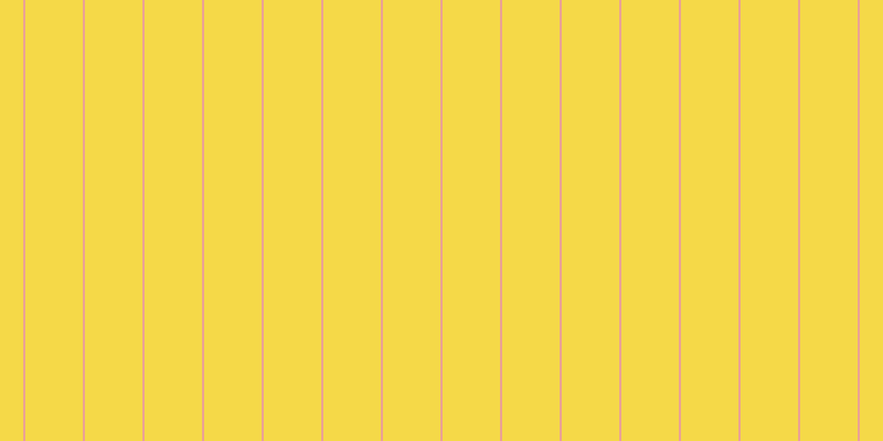 #f3cd0c (75%), #eba393 vertical lines, two pixels wide, fifty-two pixels apart