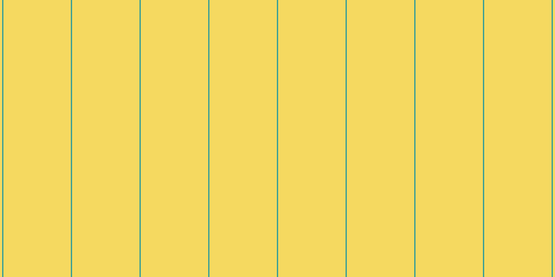 #f3cd2d (75%), #46a393 vertical lines, two pixels wide, ninety-seven pixels apart
