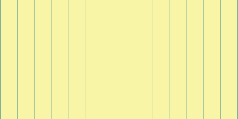 #f3ee4e (50%), #67a393 vertical lines, two pixels wide, fifty-five pixels apart