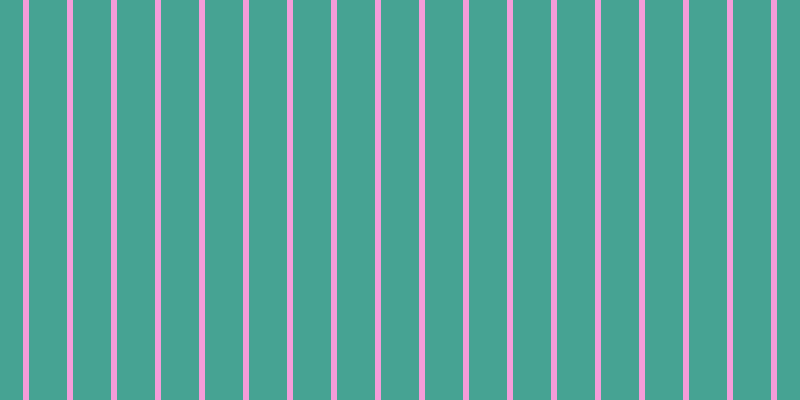 #f59cd9, #46a393 vertical lines, thirty-eight pixels wide, six pixels apart