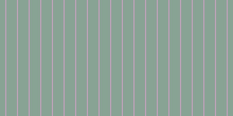 #f59cd9, #88a393 vertical lines, thirty-eight pixels wide, two pixels apart